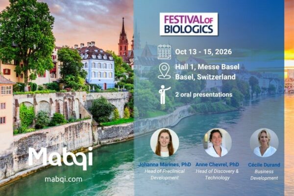 Mabqi announces 2 oral presentations at the Festival of Biologics Europe